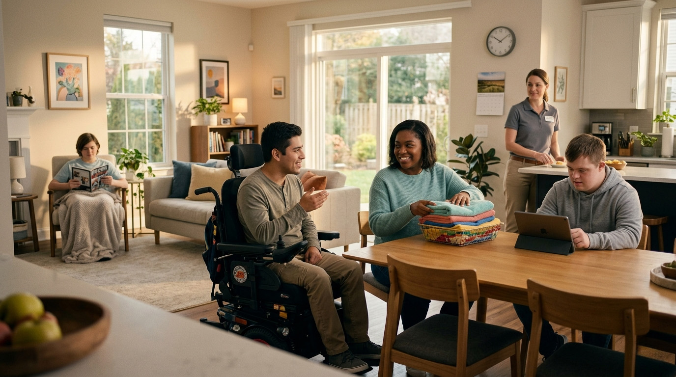 24/7 supervised residential care in Fredericksburg VA supporting adults with autism and developmental disabilities in a safe home environment